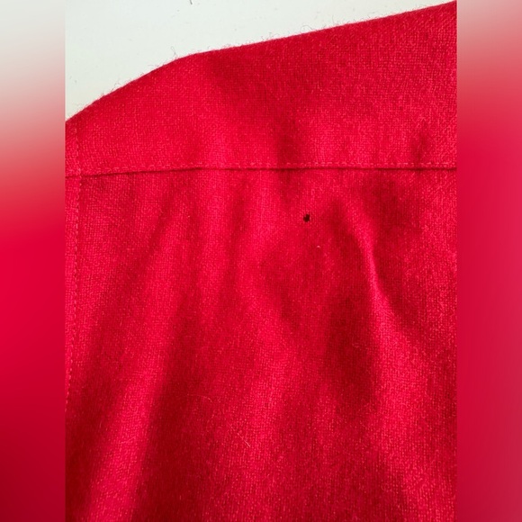 Pendleton Red Pure Virgin Wool Elbow Patch Flannel Men's XL USA Made *Flaws - Picture 7 of 8